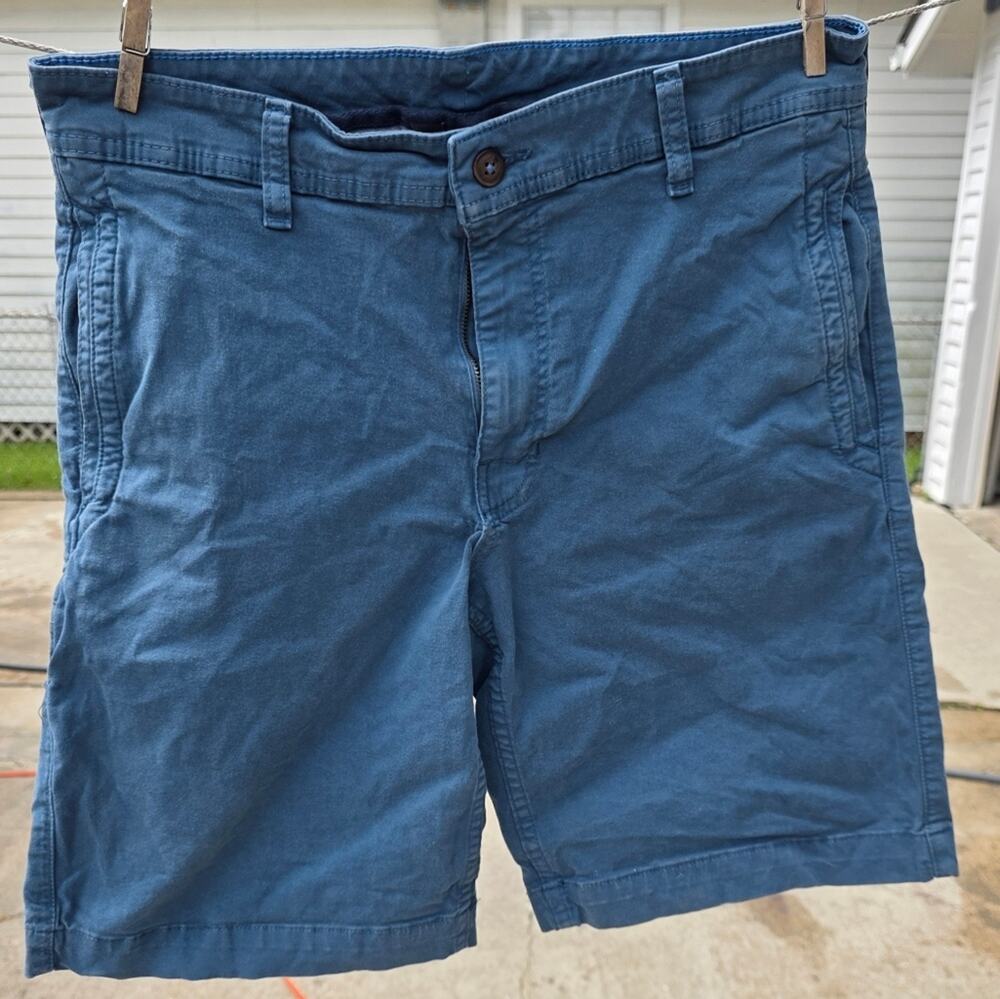 The North Face Men Teal Blue Shorts 32 regular cotton stretch summer casual